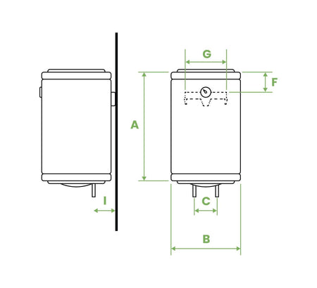 Chauffe-eau électrique à isolation accrue et thermostat à technologie SMART 60 Litres - fixandco