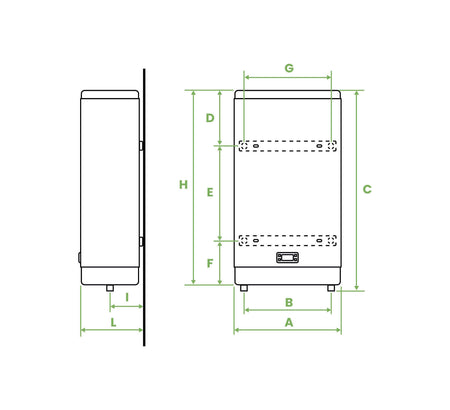 Chauffe eau électrique plat double tanque "FLAT" 65 Litres - fixandco