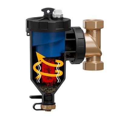 Pot à boue magnétique multifonction pour chaudières et pompes à chaleur DF100 - fixandco