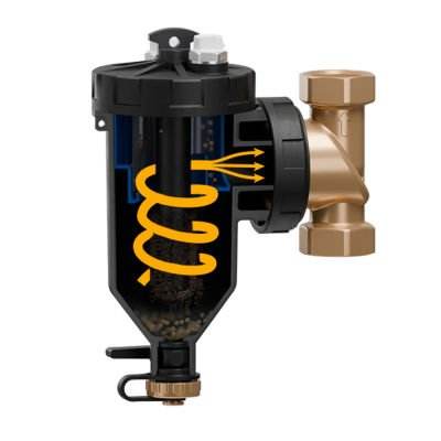 Pot à boue magnétique multifonction pour chaudières et pompes à chaleur DF100 - fixandco