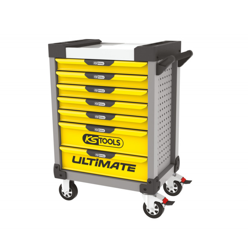 Servante ULTIMATE grise et jaune, 7 tiroirs