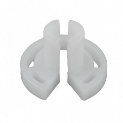 Clip de déverrouillage PVC blanc, 1/4''