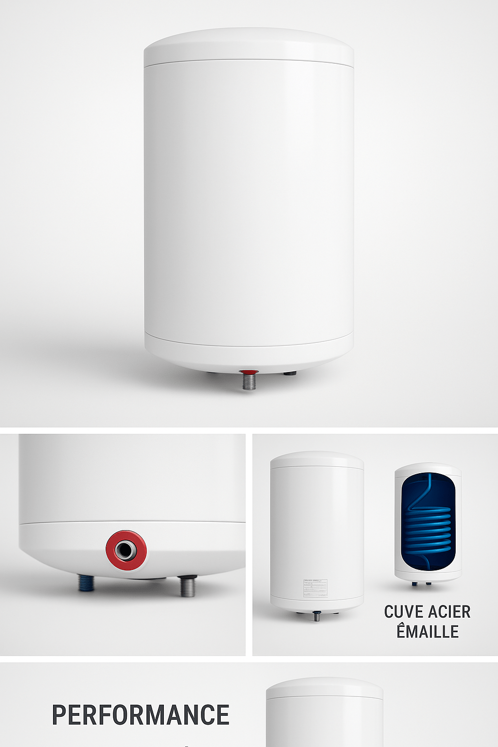 Ballon préparateur d’eau chaude 80 L Bandini – Serpentin haut rendement - fixandco