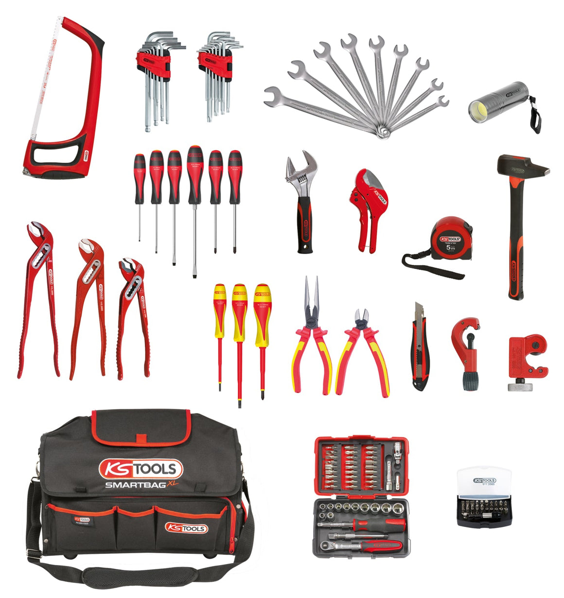 Composition d'Outils Sanitaire & Chauffage KSTOOLS - Sac SMARTBAG (Professionnel & Portable) - fixandco