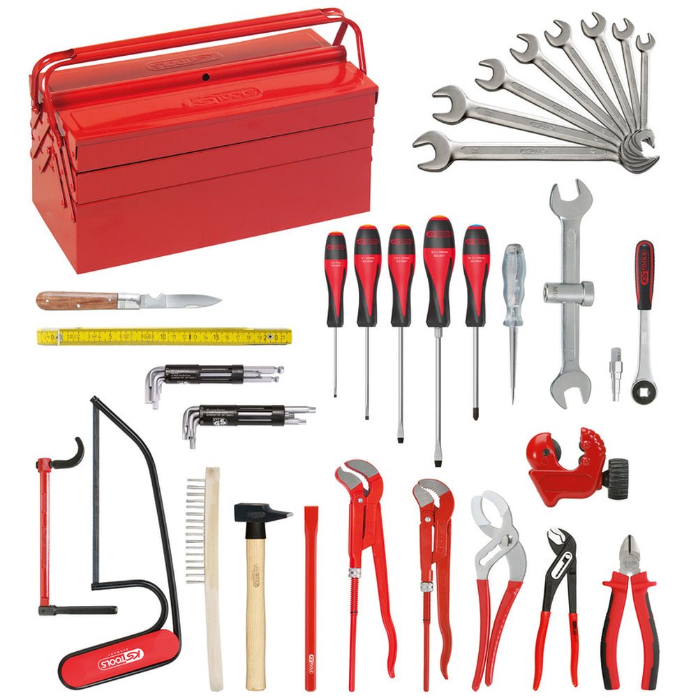 Mallette d'Outils Professionnelle KSTOOLS Plomberie & Chauffage – 47 Pièces en Caisse Métallique - fixandco